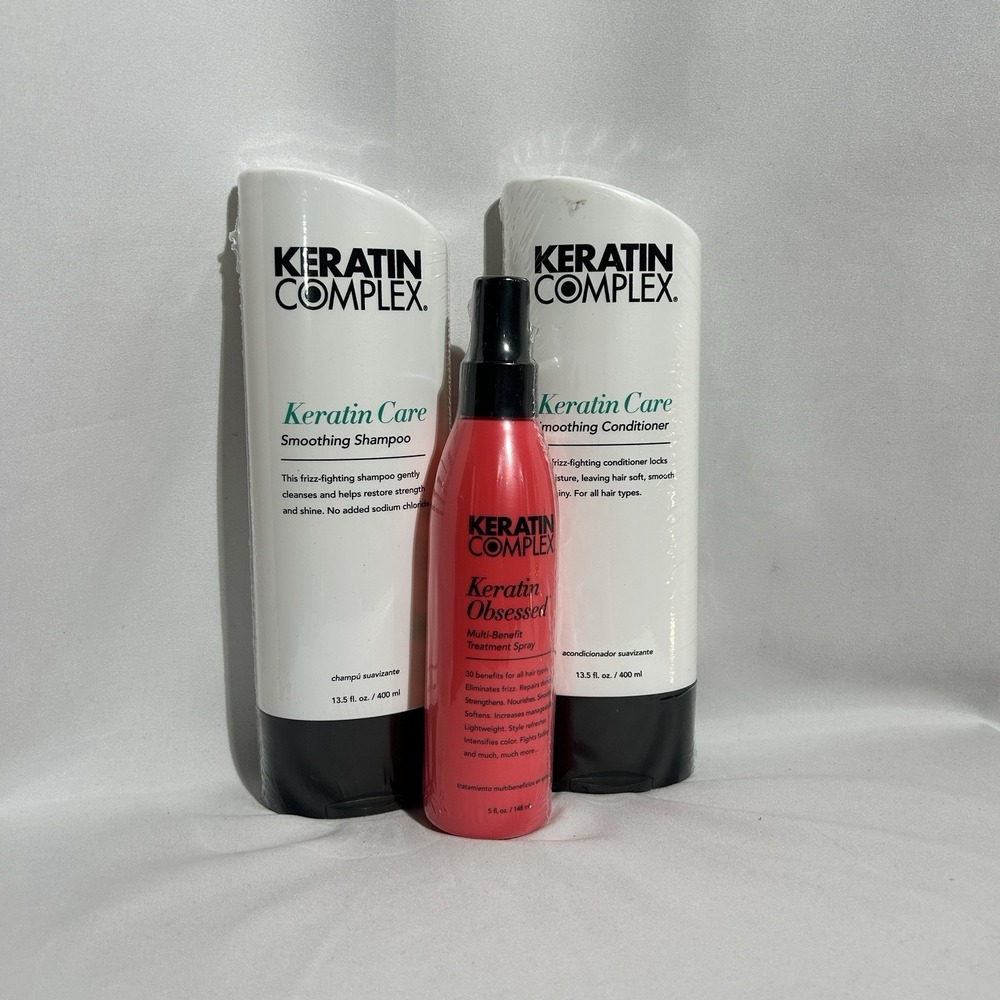 Keratin Complex KERATIN CARE Kit Shampoo,‎ Conditioner 13.5 oz & Obsessed 5oz